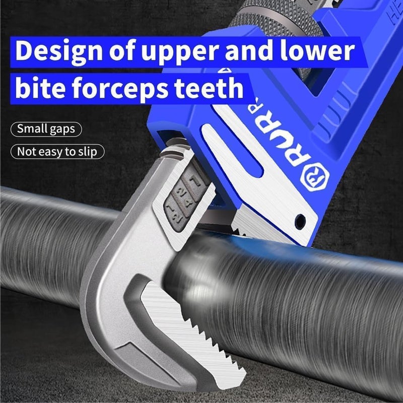 vomex 24 inch Industrial Grade Pipe Wrench - Straight,Heavy Duty,Forged High Carbon Steel Plumber's Tool for Water, Plumbing & Fire Protection Pipes - Image 2